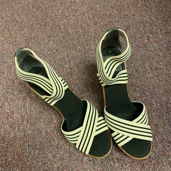 Tory Burch Frieda 100MM Espardrille-Strech Webbing/ Calf Leather Us 10.5 (NEW) - Picture 7 of 8